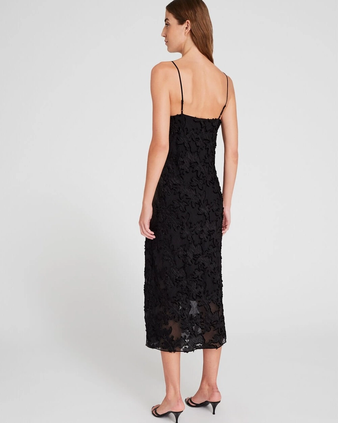 Sheer Jacquard Cami Maxi Dress