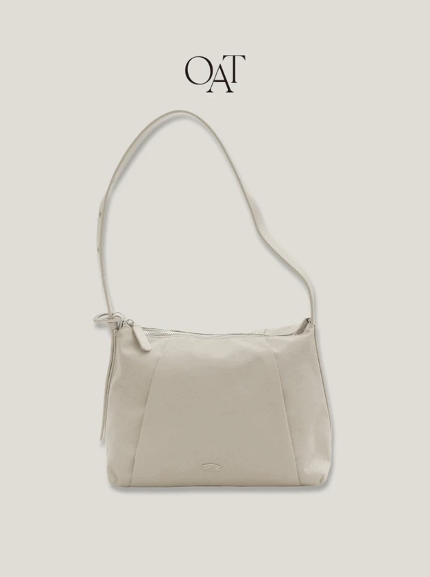 [OAT/2천개돌파] Fold Nylon x Leather Shoulder Bag - 3 color ("블랙" 프리오더)