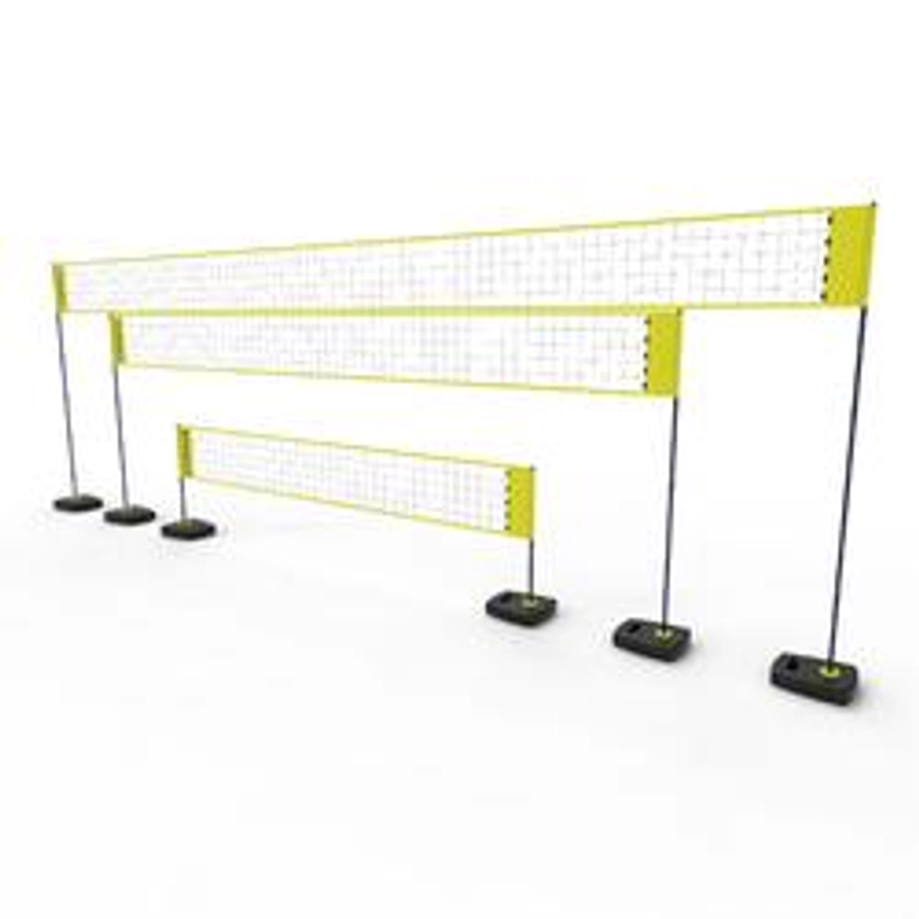 Set (Filet et poteaux) de beach volley BV500 ajustable Jaune