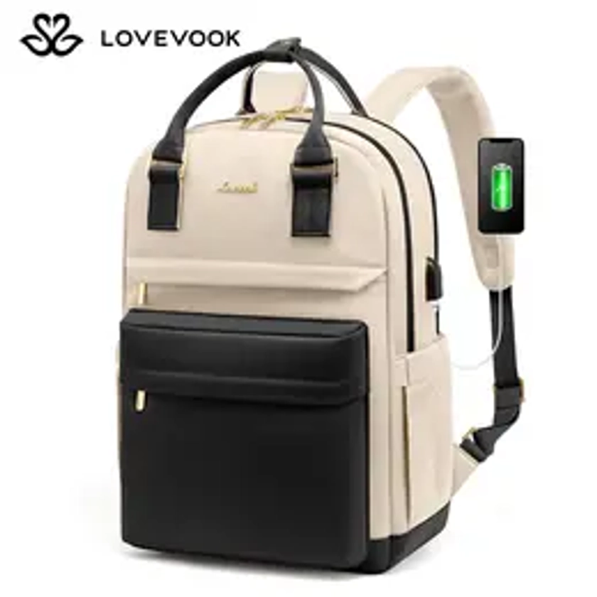 Lovevook Laptop Backpack with USB Port for Men&Women, College Work Teacher Nurse Travel Computer Bags Diaper bag Travel Bags Carry on BackPack
