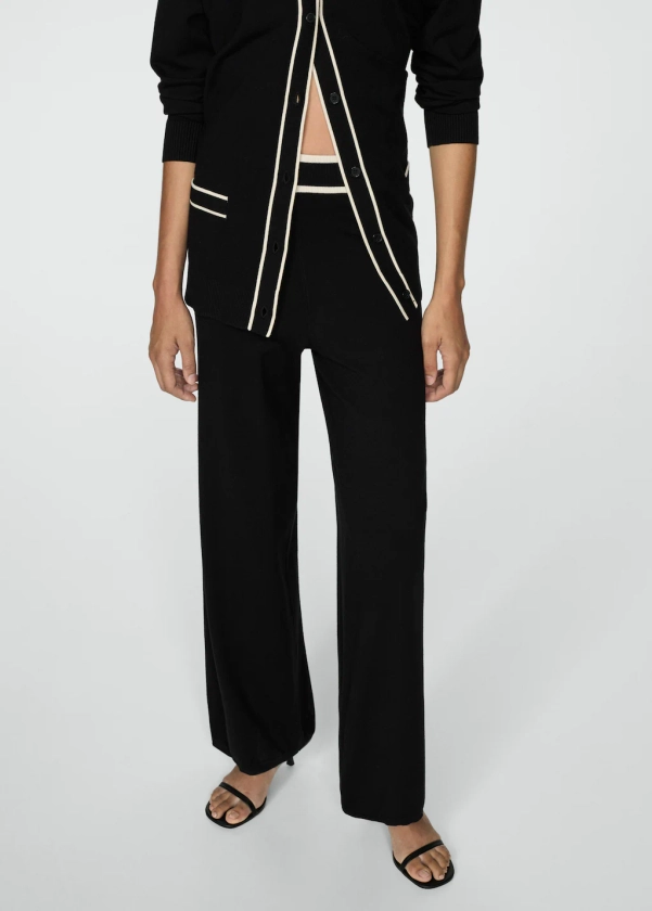 Straight knitted pants - Women | MANGO USA