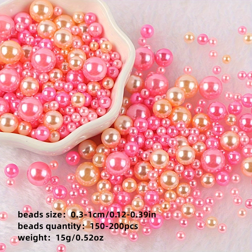 Assorted Colors Beads Set Mixed Size Colorful ABS Mix 3-10mm Round Beads With Hole For Jewelry Making DIY Bracelet Charm Necklace