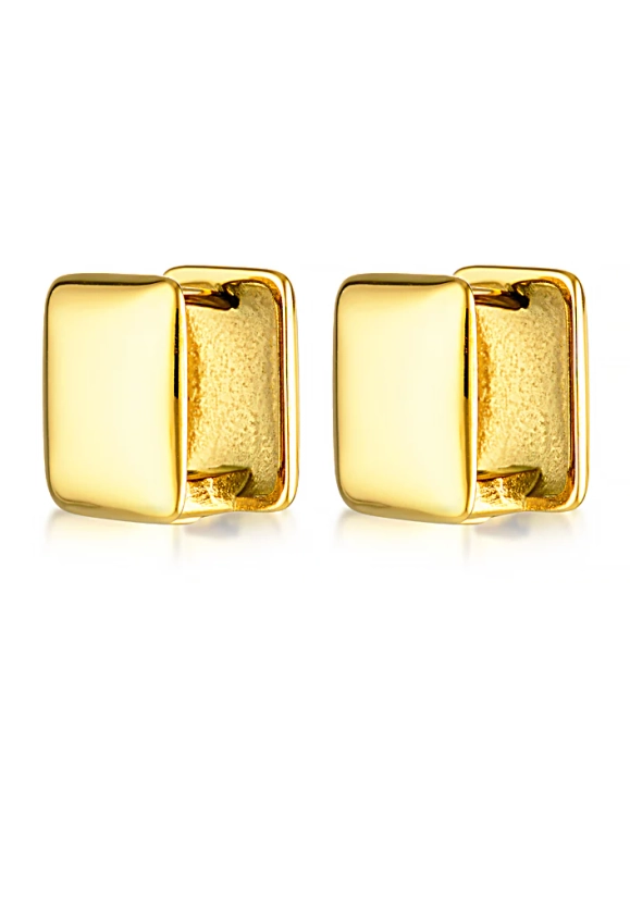 Rive Gauche Huggie Earrings | Gold