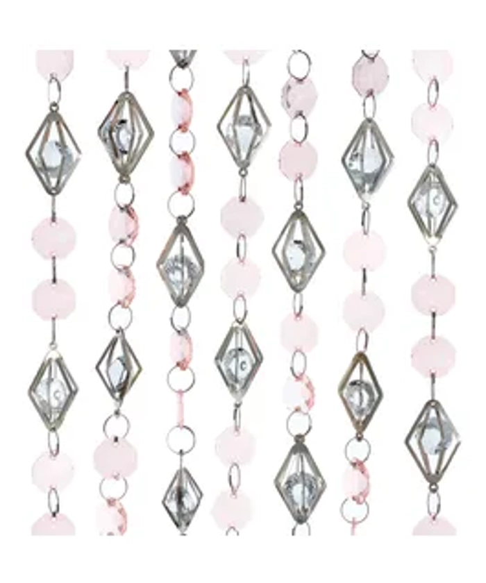 Jeweled Pink & Silver Garland