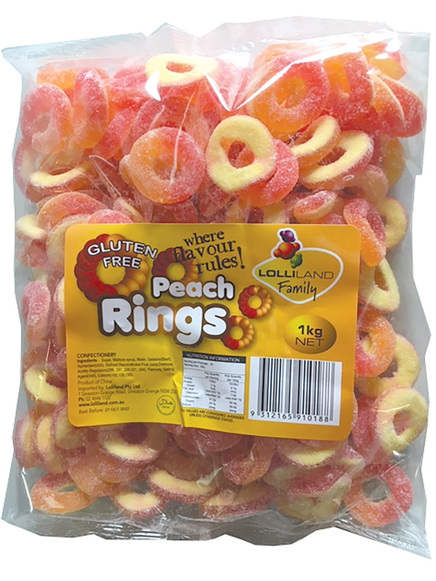 Peach Rings - Gluten Free 1kg