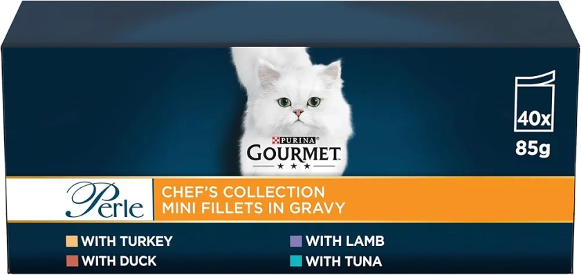 GOURMET Perle Chef's Collection in Gravy Wet Adult Cat Food 40x85g