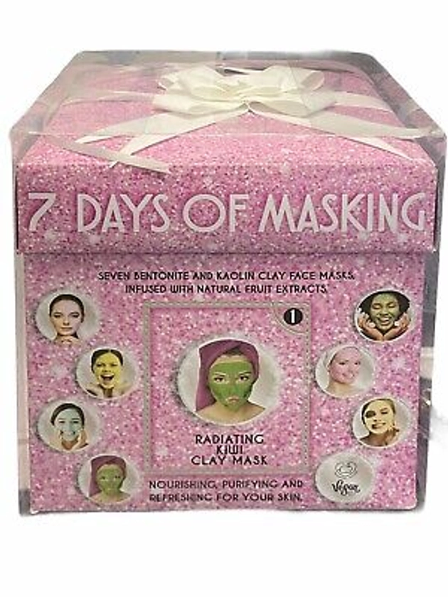 7 Days Of Masking Gift Set Banana Vanilla Shea Butter Kiwi Avocado Clay Mask 8g | eBay