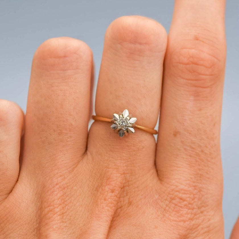 18K Gold Diamond Star Ring — Don Laurence Jewellery