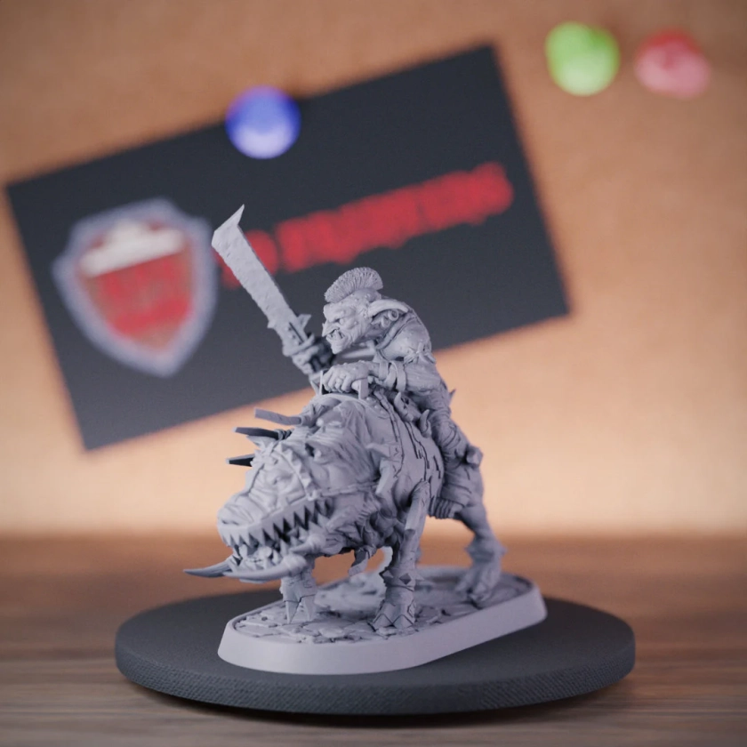 Goblin Jabalí Jinete Miniatura Mazmorras y Dragones Mini RPG Mesa Miniatura DnD Pintura Pathfinder 5e DnD / DB