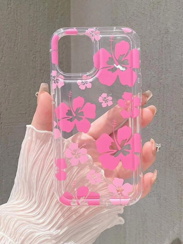 Floral Airbag Compressed Flower Pattern Phone Case Fits Compatible With IPhone 14/TPU/IP14PM/TPU11/Shockproof IPhone 12 Full Coverage/15PROMAX/15plus/15Pro/15