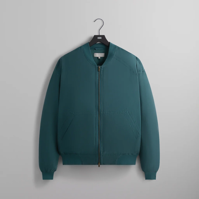 Kith Koen Washed Silk Bomber Jacket - Algae