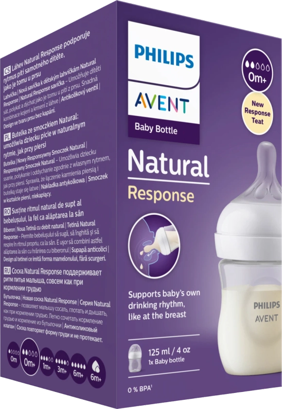 Philips AVENT Babyflasche Natural Response weiß, von Geburt an, 125 ml, 1 St dauerhaft günstig online kaufen | dm.de