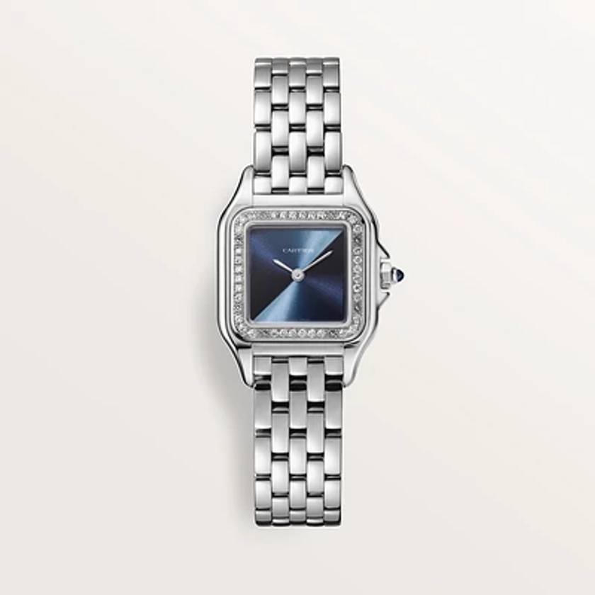 CRW4PN0013 - Orologio Panthère de Cartier - Modello piccolo, movimento a quarzo, acciaio, diamanti - Cartier