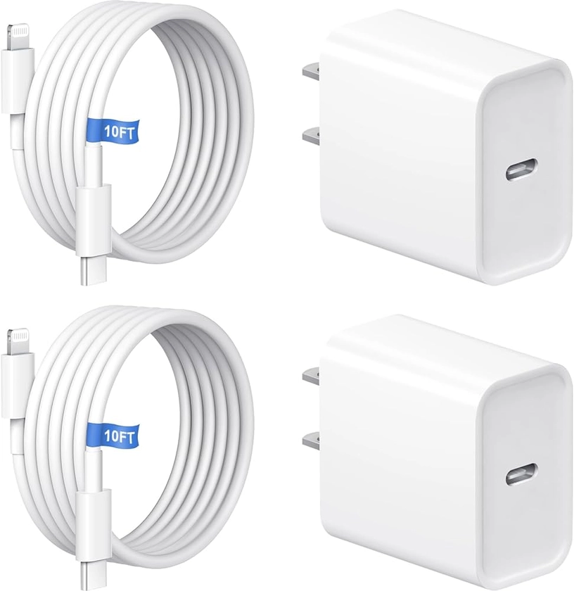 Amazon.com: 10FT iPhone 14 13 12 11 Charger, Long Charging Cable with 20W USB C Charger Block for iPhone 14/14 Pro/14 Pro Max/14 Plus/13/12/11/Xs Max/XR : Cell Phones & Accessories