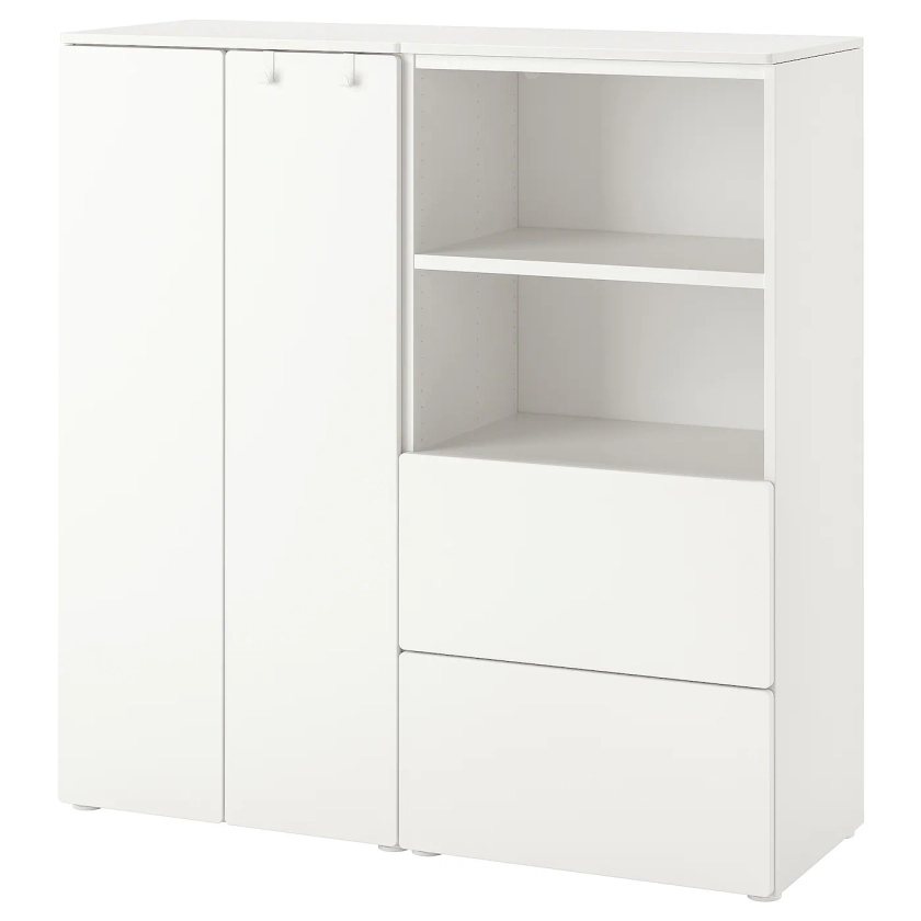 SMÅSTAD / PLATSA combinaison de rangement, blanc/blanc, 120x42x123 cm - IKEA