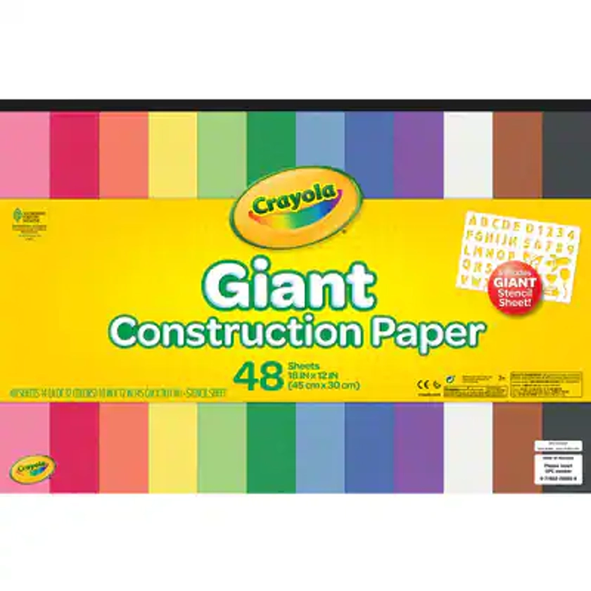 Crayola® Giant Construction Papers with Stencil | Michaels