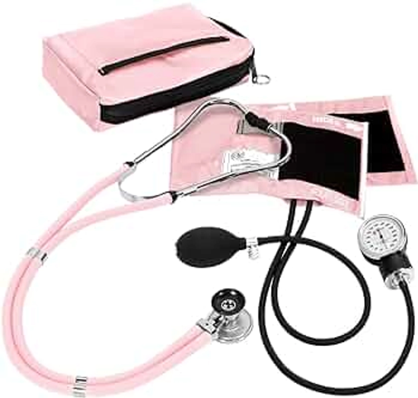 Prestige Medical Aneroid Sphygmomanometer/Sprague-Rappaport Kit, Pastel Pink