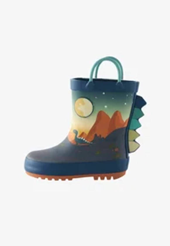 HANDLE - REGULAR FIT - Bottes en caoutchouc - navy dinosaur scene