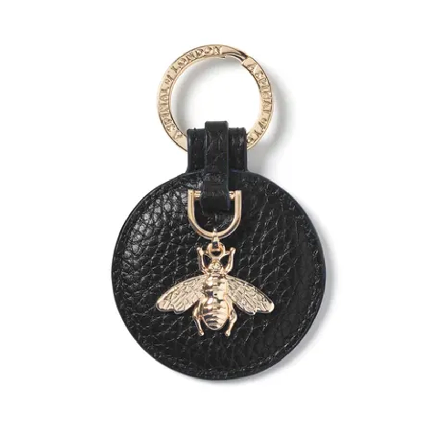 Bee Keyring in Black Pebble