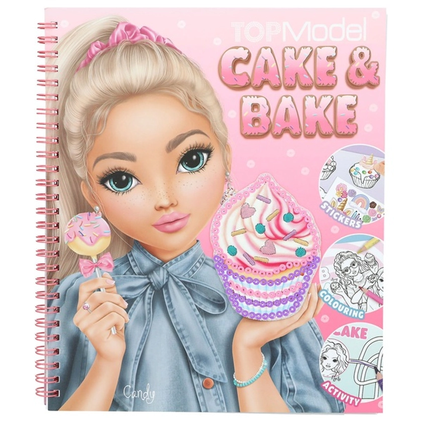 TOPModel Cake & Bake Colouring Book with Sequins | Smyths Toys UK