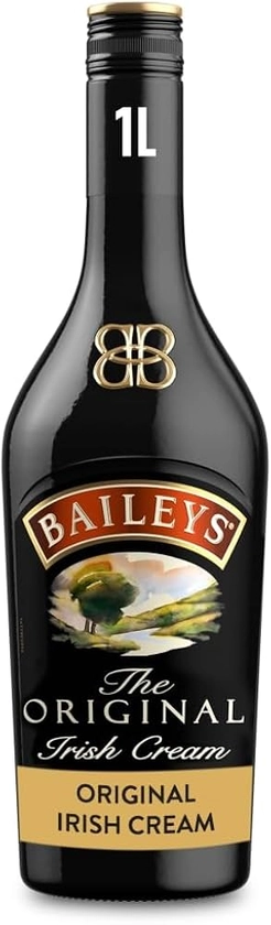 Baileys Original Irish Cream Liqueur | 17% vol | 1L | Fine Irish Whiskey | Spirits | Irish Dairy Cream | Rich Chocolate & Vanilla Flavours | Great Over Ice Cream or in Coffee