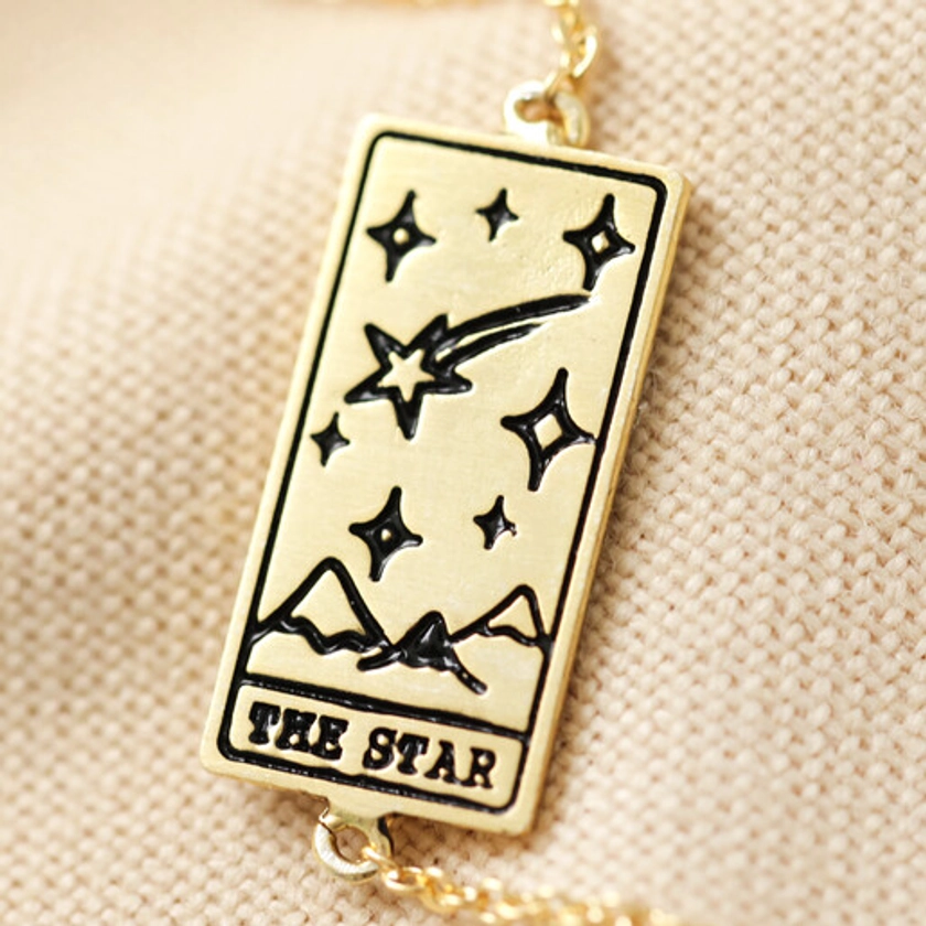 Gold The Star Tarot Card Bracelet