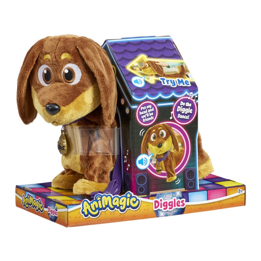 Peluche interactive Diggles le chien - Animagic