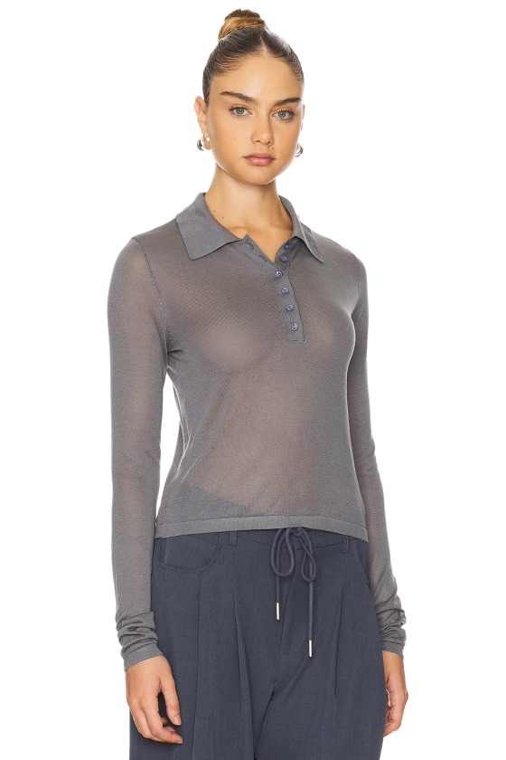 LIONESS Black Swan Polo in Charcoal | REVOLVE