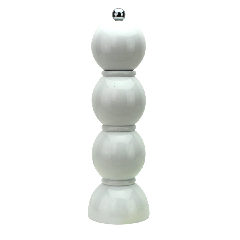 White Bobbin Salt or Pepper Mill