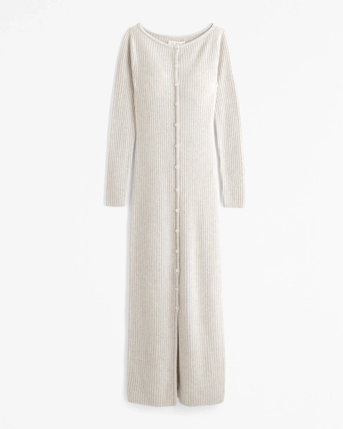 Women's Long-Sleeve Button-Through Maxi Sweater Dress | Women's Dresses & Jumpsuits | Abercrombie.com