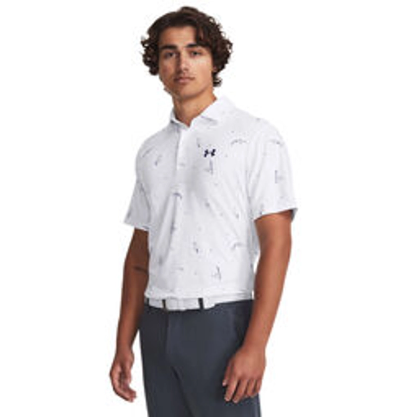 UA Polo Playoff 3 0 Alb W23 MENS SS SMALL WHMDNTNVY | American Golf