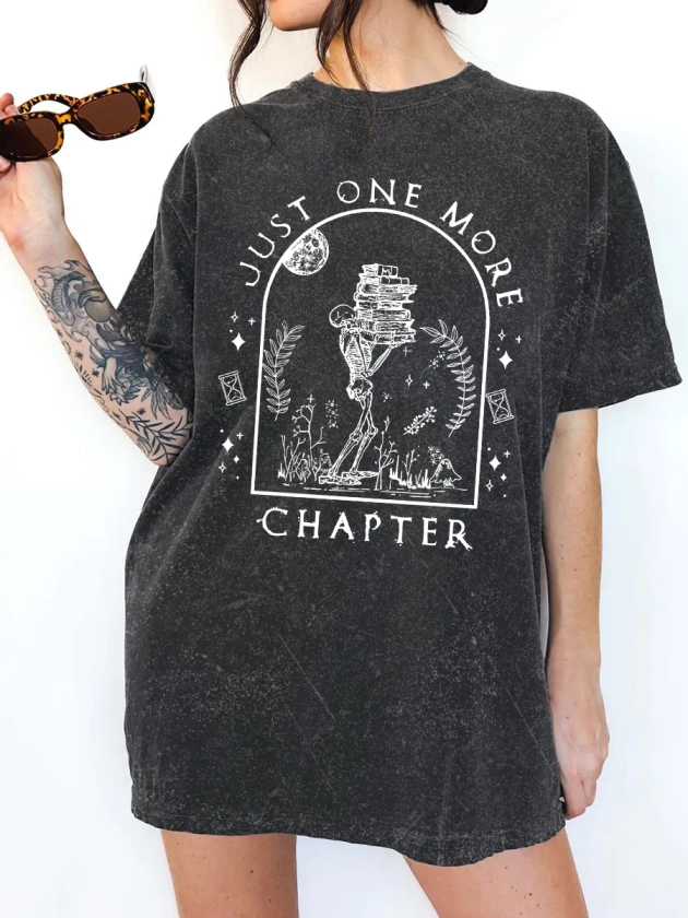 Vintage Just One More Chapter Novel Washed T-Shirt
