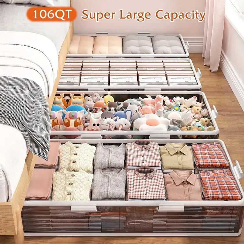 Bed 106qt Bed Containers Underbed - Temu