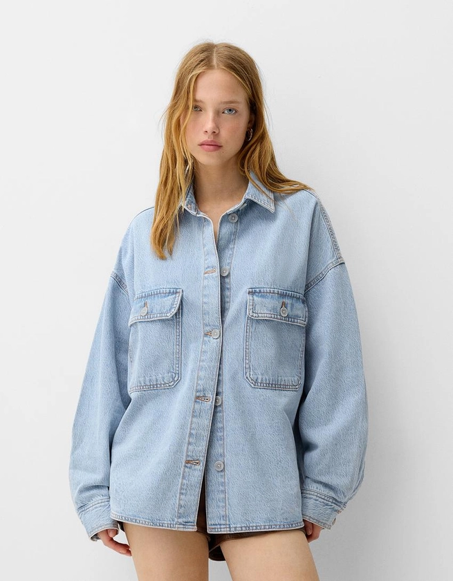 Surchemise en jean oversize - Femme