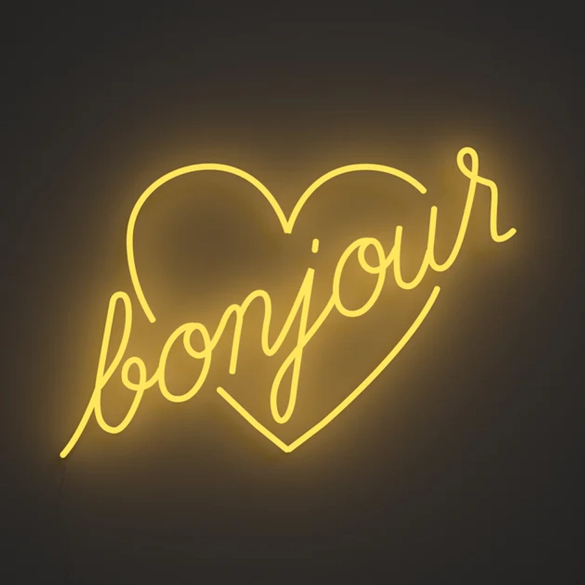 Hello by Jean André, neon LED sign