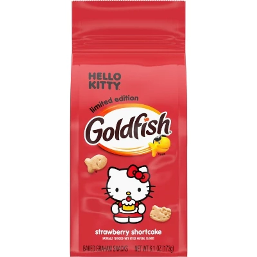 Pepperidge Farm Goldfish Grahams Hello Kitty Strawberry Shortcake Snack Crackers - 6.1oz