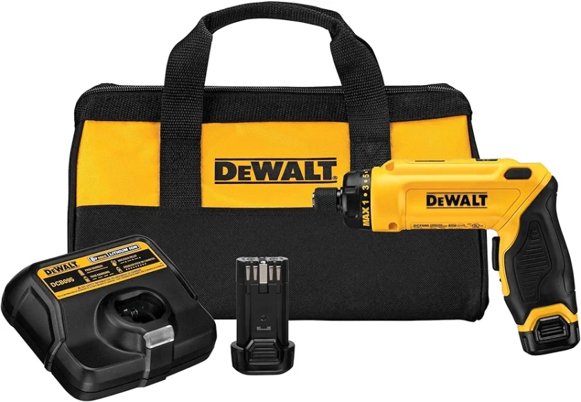 DEWALT 8V MAX Cordless Screwdriver Kit, Gyroscopic, 2 Batteries and Charger Included (DCF680N2)