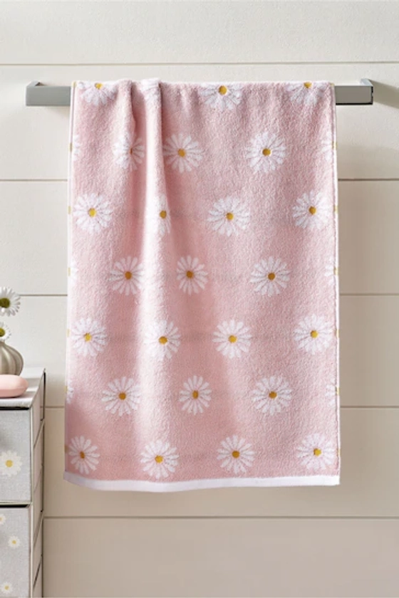 Buy Pink Daisy Towel from the Next UK online shop