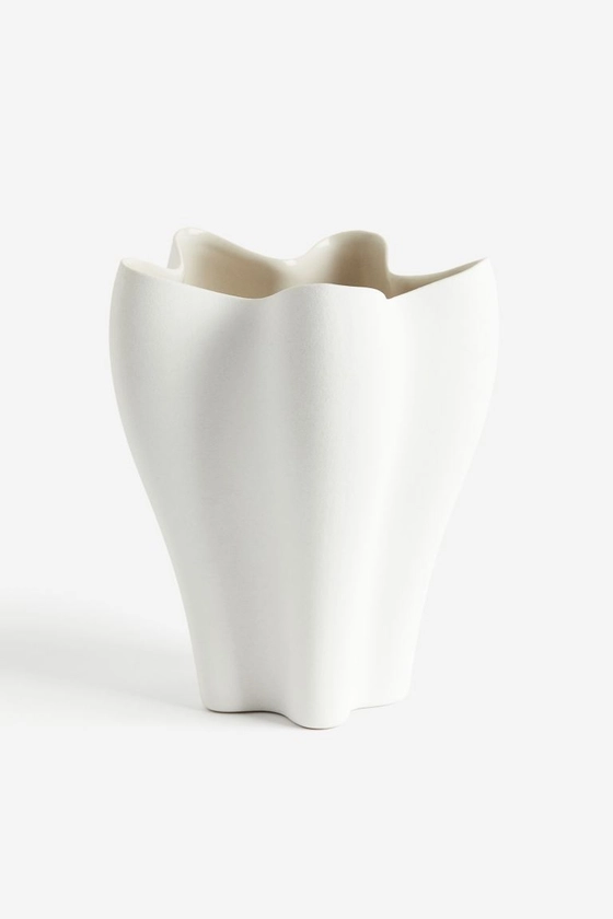 Vase en grès cérame - Blanc - Home All | H&M FR