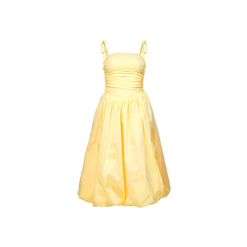 Alexa Yellow Puffball Dress