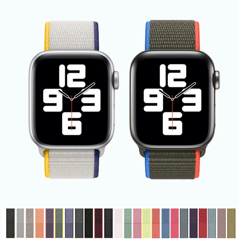 Nylon Loop Strap Para Apple Watch Band 45mm 41mm 40 / 44mm 49MM Cinto Smartwatch Correa Pulseira Iwatch Série 4 5 Se 6 7 8 Ultra Pulseira | Shopee Brasil