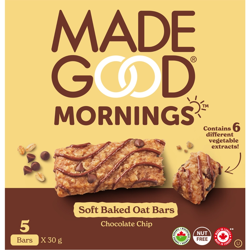 Made Good Chocolate Chip Morning Bars - 150 g | Real Canadian Superstore