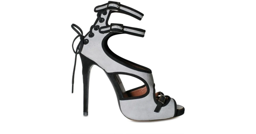 Tabitha Simmons Gray Double Strap Pumps