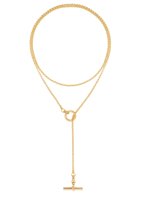 Fine Gold Lariat Necklace - Tilly Sveaas Jewellery