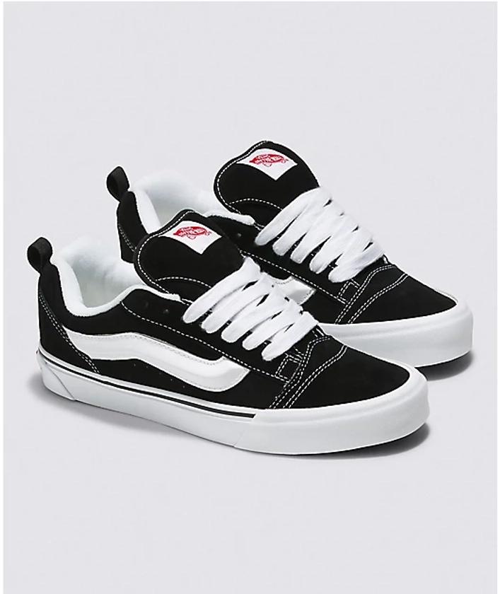 Vans Knu Skool Black & White Skate Shoes