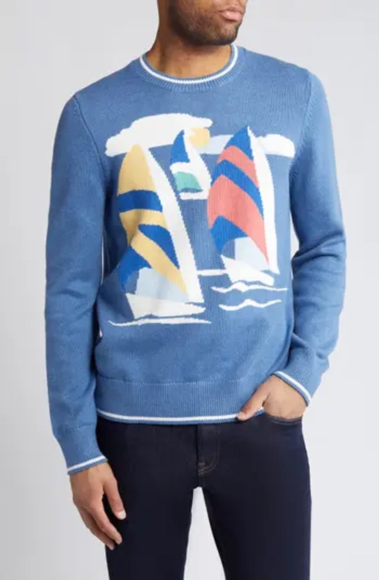 Brooks Brothers Archive Sailboat Crewneck Sweater | Nordstrom