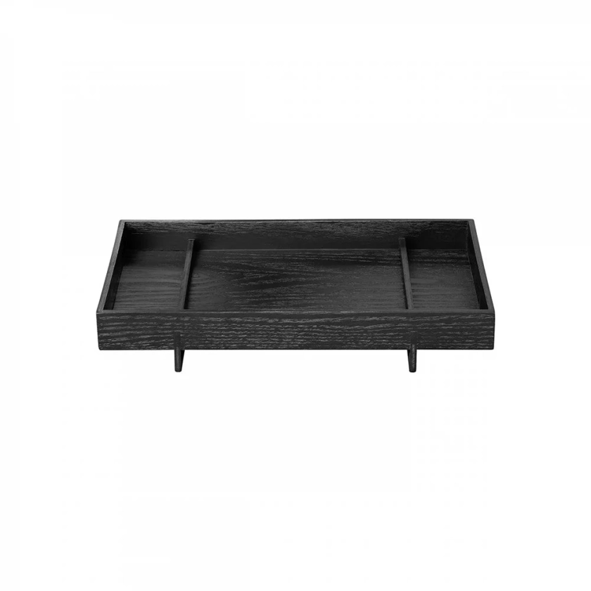 ABENTO Small Hardwood Tray, Black - صينية صغيرة خشبية صلبة من ABENTO، أسود