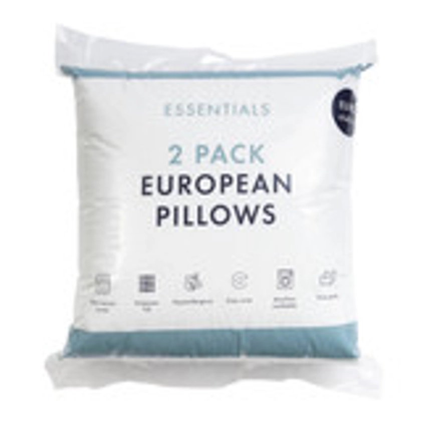 Twin Pack European Pillows [ZENBEUROP14]
