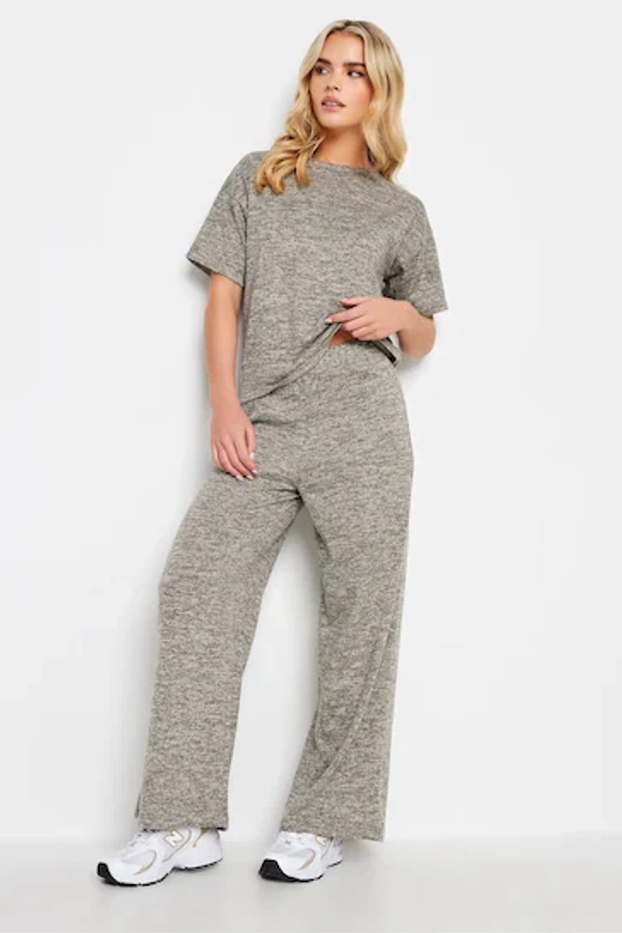 Buy PixieGirl Petite Grey Cosy Wide Leg Trousers from the Next UK online shop