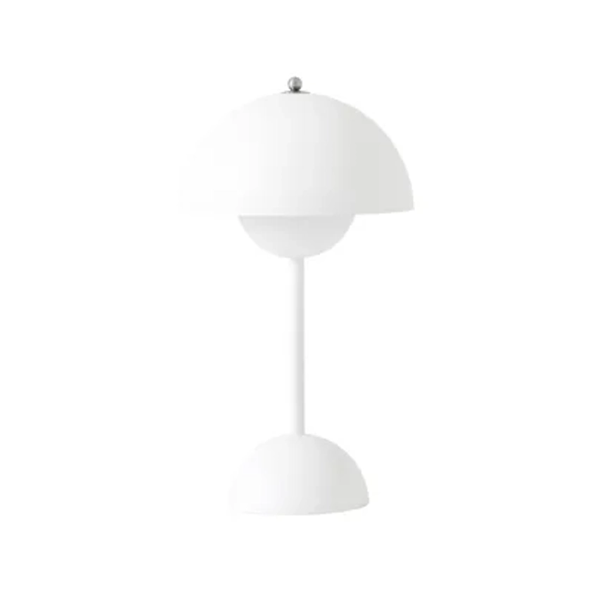 Lampe sans fil rechargeable Flowerpot VP9 &tradition - blanc | Made In Design